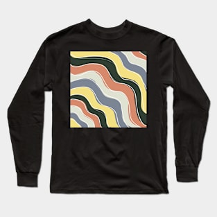 aesthetic squiggle pattern Long Sleeve T-Shirt